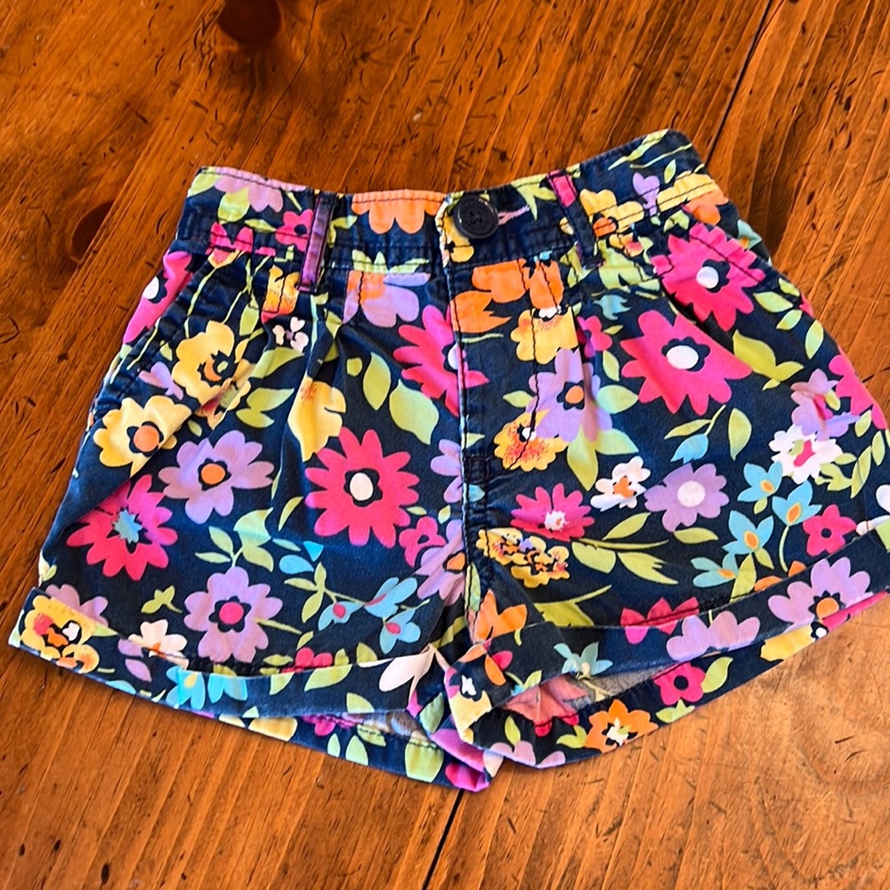 ** Baby Gap Floral Blue Shorts Size 12-18 months